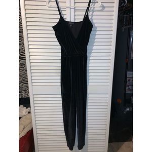 Velour black jumpsuit